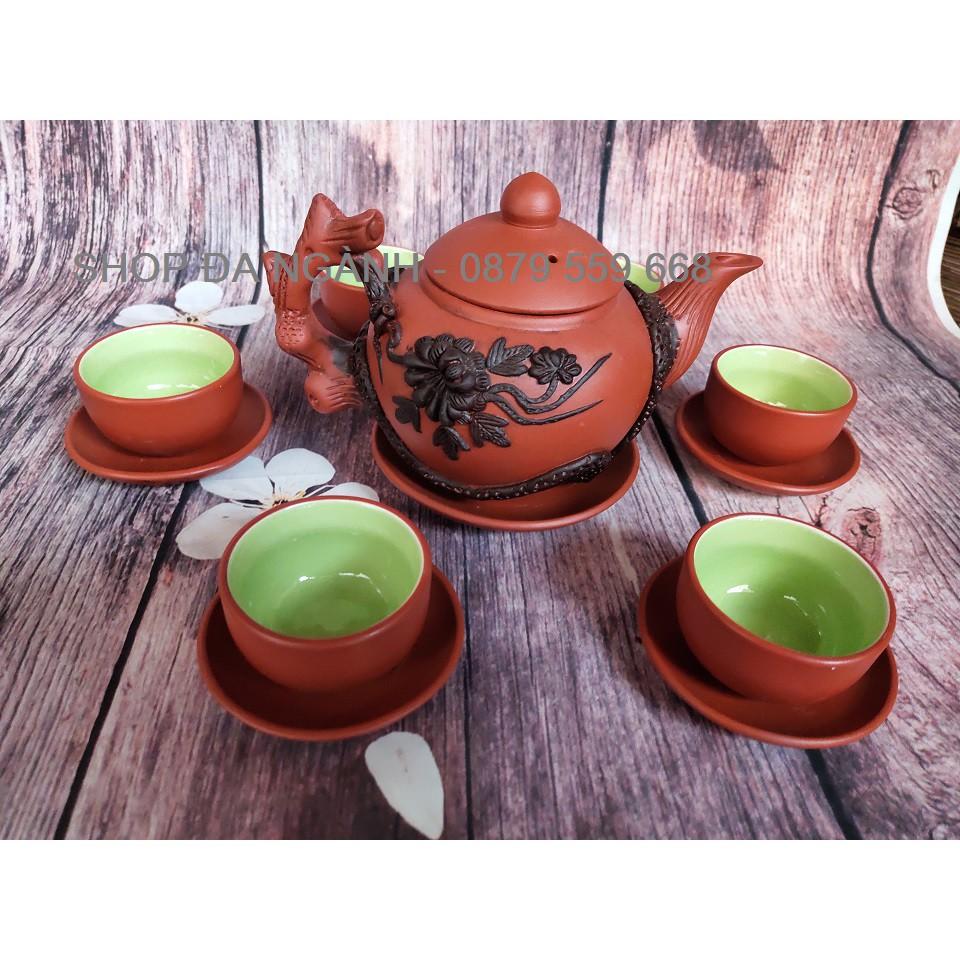 Bộ 6 chén gốm tử sa cỡ lớn đường kính 6,5 cm