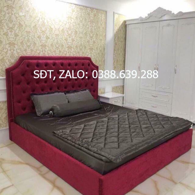 Giường bọc nỉ công chúa cao cấp