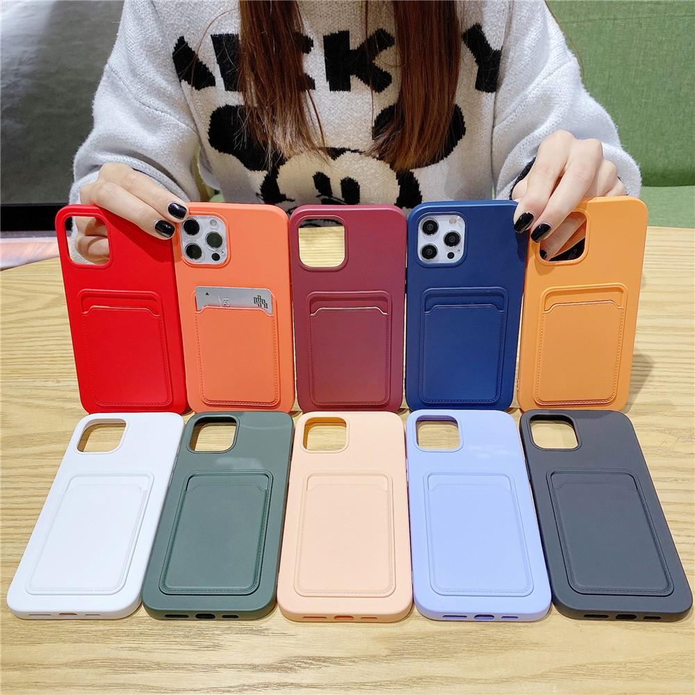 Ốp lưng dành cho iphone Có Khe Đựng Thẻ Thời Trang Cho Iphone 12 Mini Pro Max 11 Pro Max Xr Xs Max 6 7 8 Plus