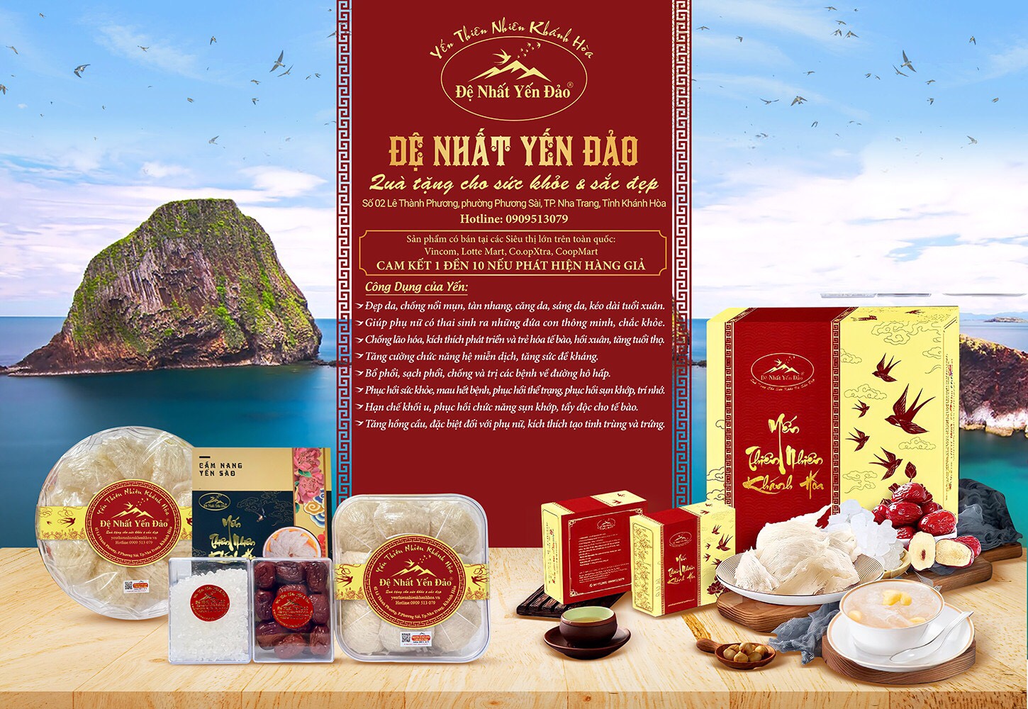 Yến Khánh Hòa - Yến Hồng Huyết Sợi - Đệ Nhất Yến Đảo - Bồi bổ sức khỏe sau sinh - Hỗ trợ giảm căng thẳng - Phục hồi tổn thương - Kích thích tạo hồng cầu