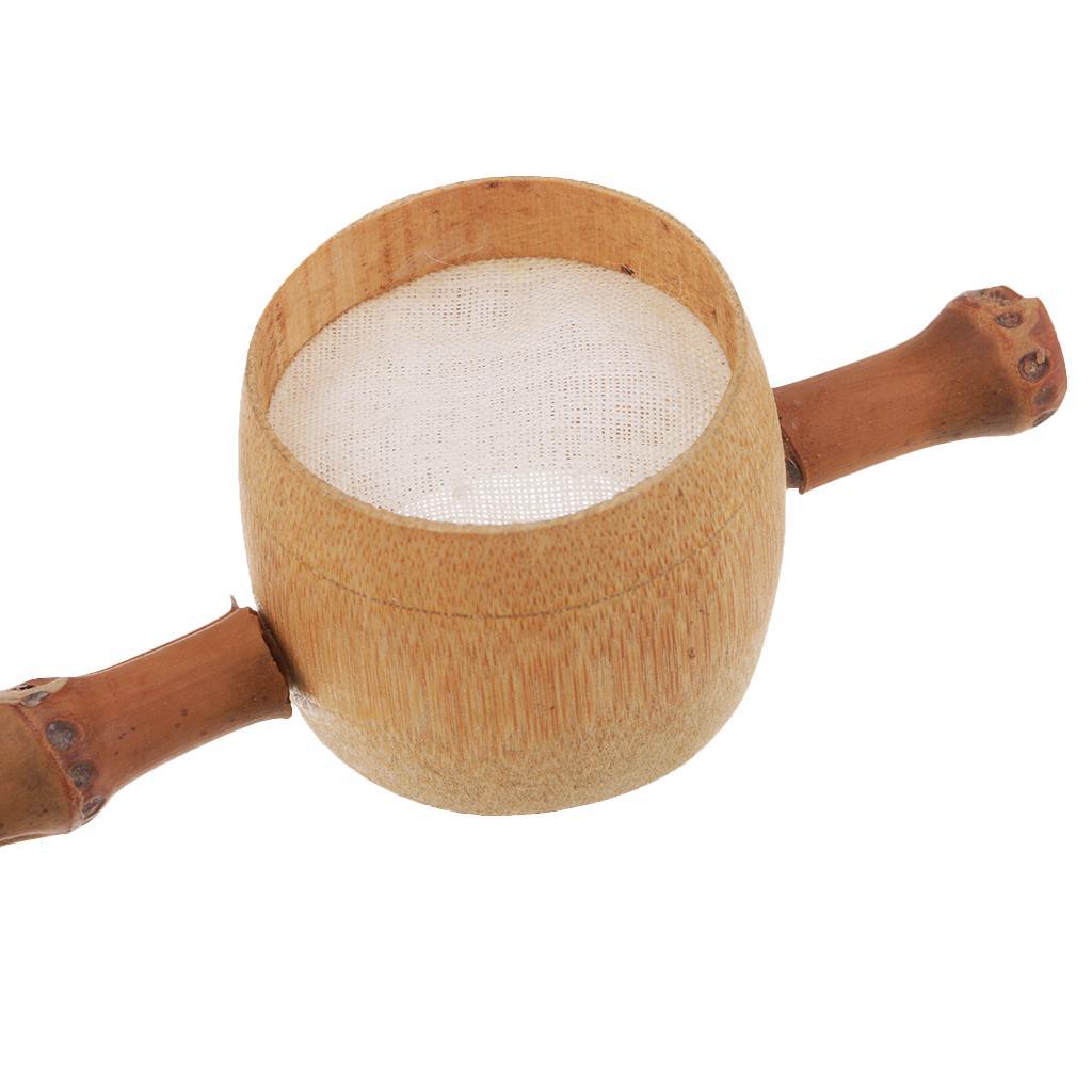 Tea Hobby Bamboo Tea Herb Filter Strainer Infuser Mesh Spoon Kitchen Gadget
