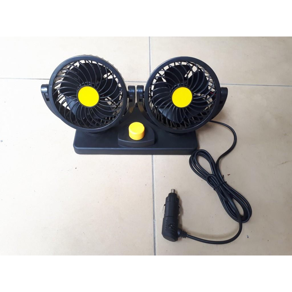 HÀNG HOTQuạt Đôi Mini 360 Độ Để Trong Ô Tô, Để Bàn Làm Việc