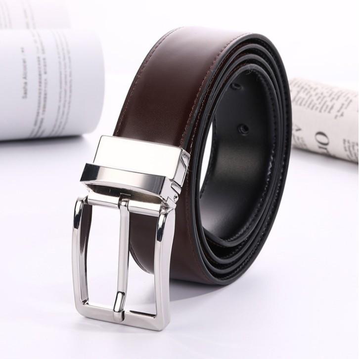 Dây lưng da bò 2 mặt, da trơn mặt dây bóng