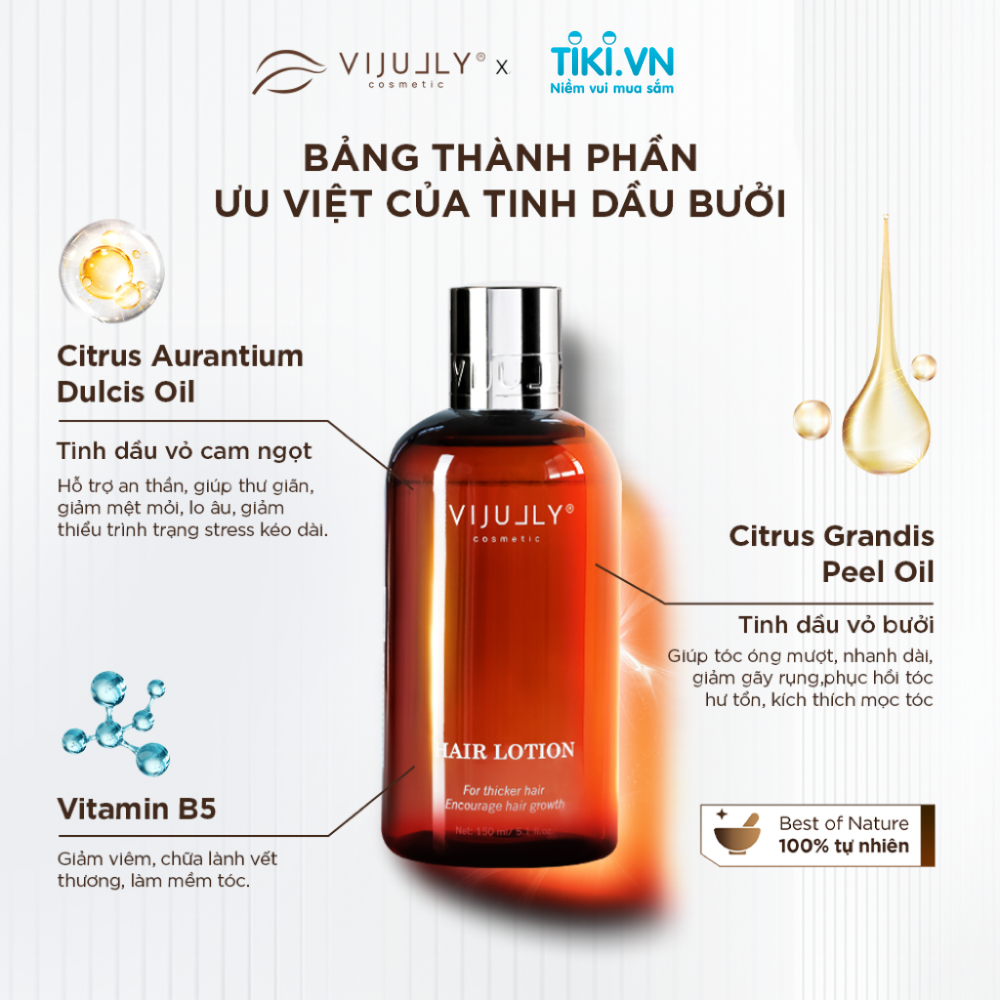 COMBO 3 CHAI TINH DẦU BƯỞI KÍCH MỌC TÓC VIJULLY 150ML - HAIR LOTION