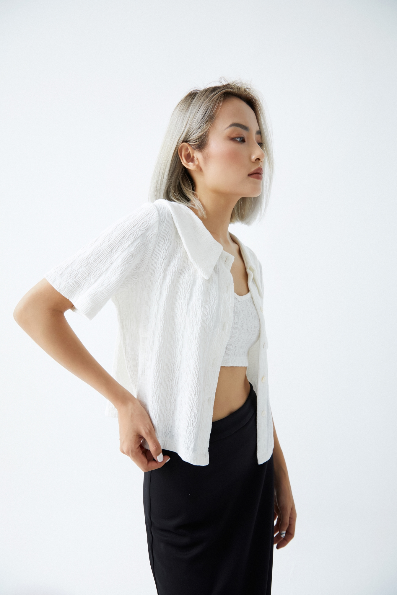 DOTTIE - Set áo kiểu kèm bra nữ - Trắng - T0471