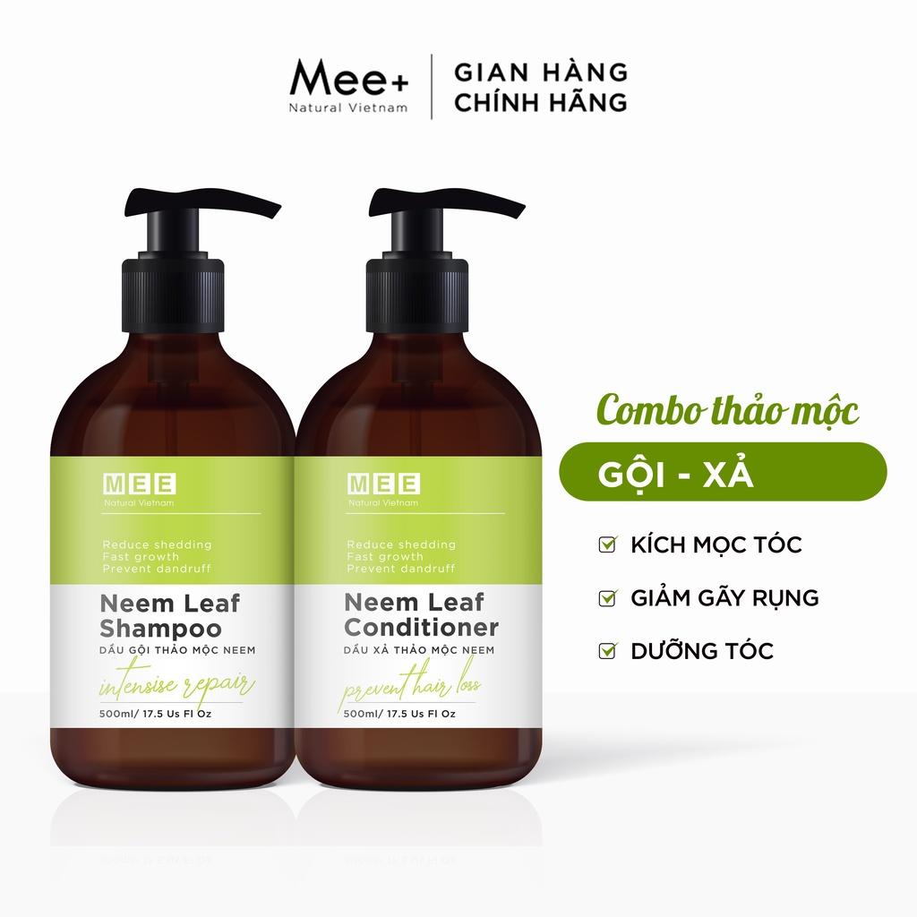 Bộ Dầu Gội Xả Kích Mọc Tóc Mee Natural - Ngăn Rụng Tóc, Dưỡng Tóc Suôn Mượt 500ml/Chai