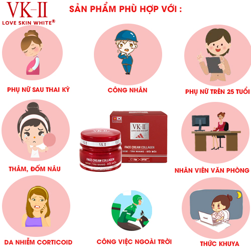 Kem Ngừa Nám - Tàn Nhang - Đồi Mồi VK II ( 10g/20g )