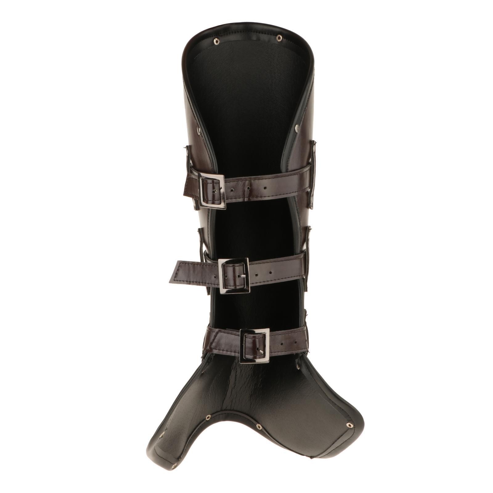 Leg Guard Cosplay Costume Shoes Cover Party Medieval PU Leather Leg