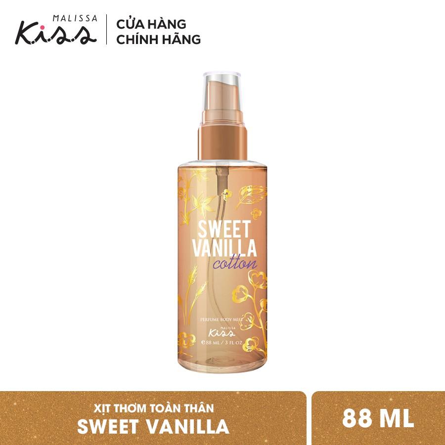 Bộ Đôi Hoàn Hảo Malissa Kiss Body Lotion &amp; Body Mist hương Sweet Vanilla 226G