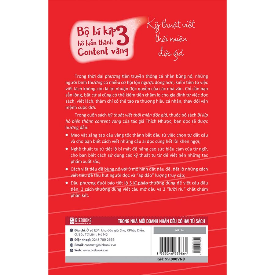Bộ bí kíp hô biến thành content vàng - Tập 3: Kỹ thuật viết thôi miên độc giả