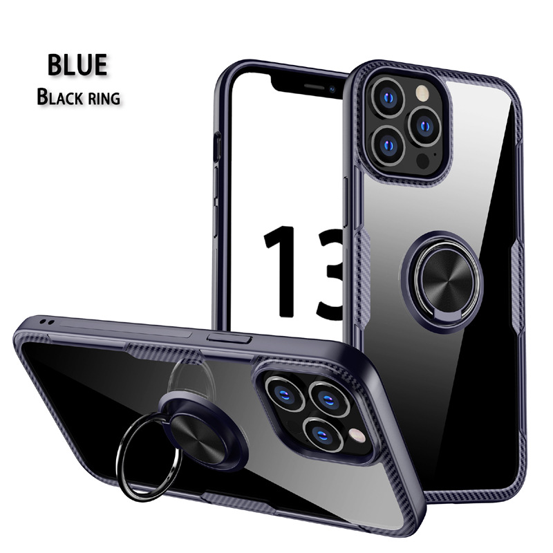 Ốp lưng dành cho iPhone 12 pro max/ 12 trong suốt viền mầu kèm vòng iring