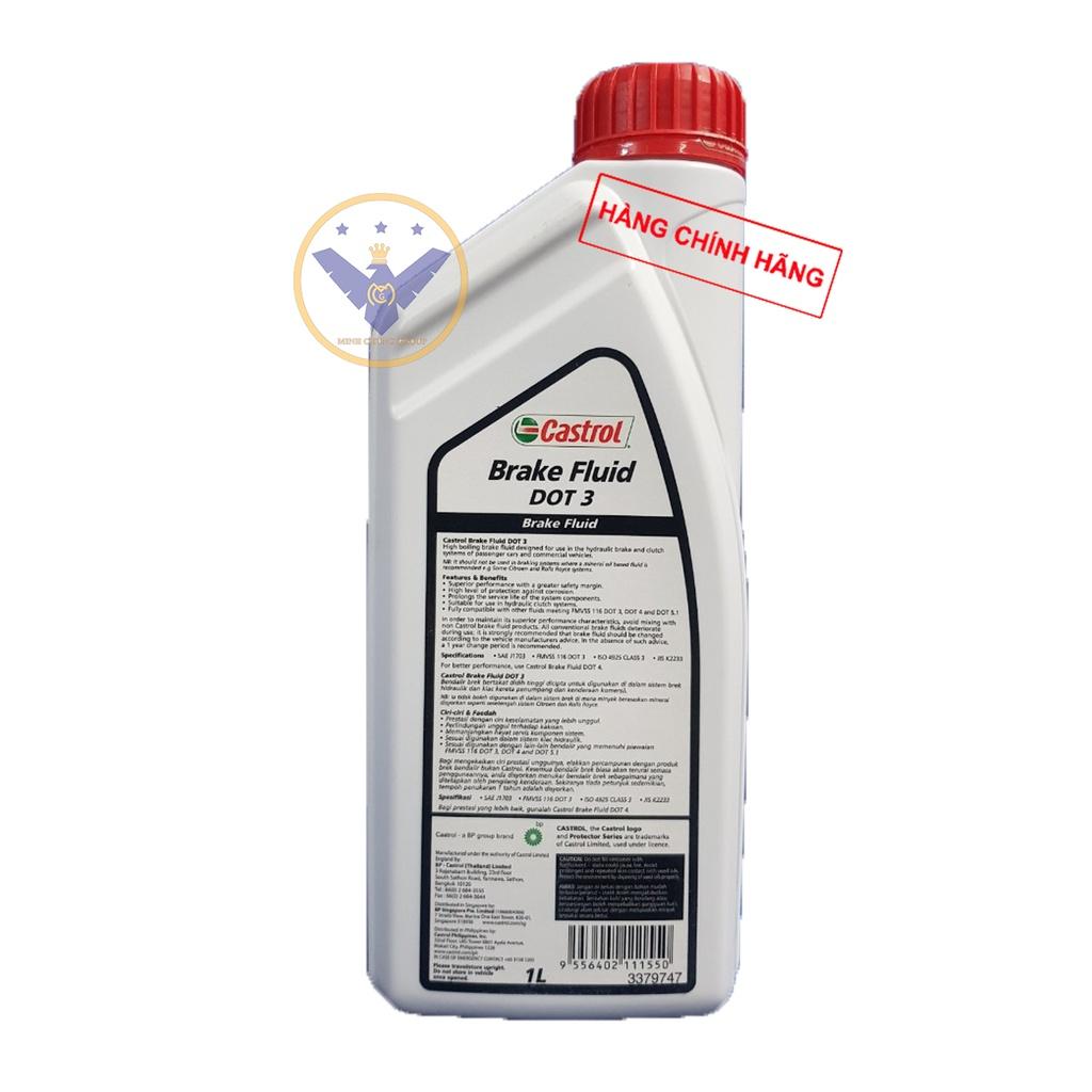 Dầu phanh, dầu thắng xe ô tô cao cấp Castrol brake Fluid Dot 3/Dot 4 chai 1L