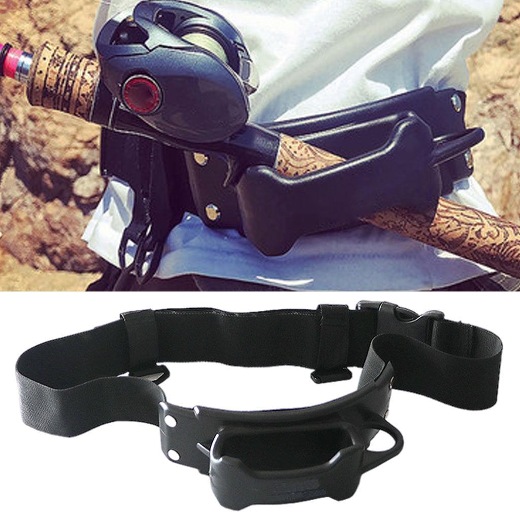 Fishing Rod Holder Belt Gift Black Support Stand up Harness for Father Men