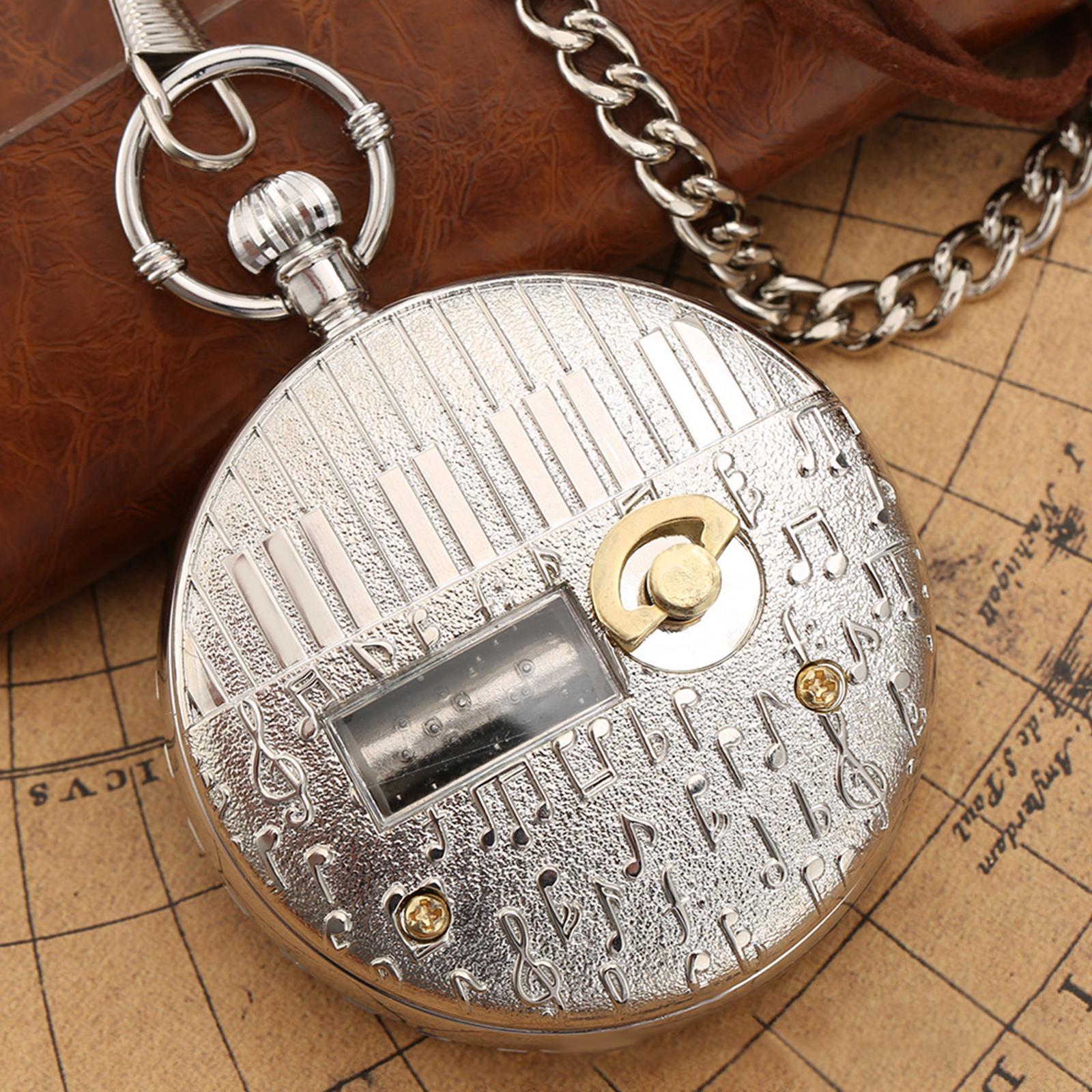 Pocket Watch Musical Movement Retro for Graduation Son