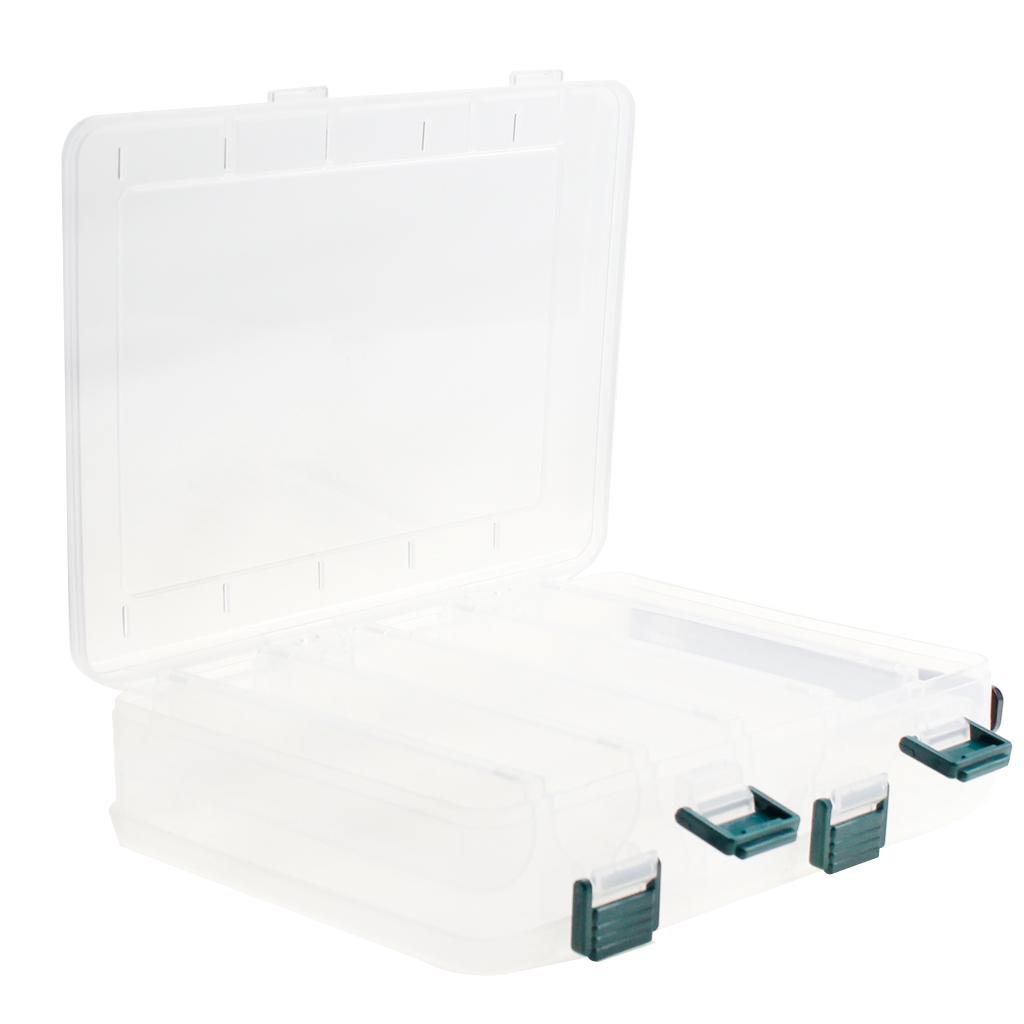 Fishing Tackle Box Double-sided Durable Fishing Tools Case with Dividers