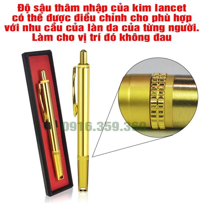 Bút Chích Máu Tiểu Đường Giác Hơi 1 Đầu Kim Đồng Nguyên Chất