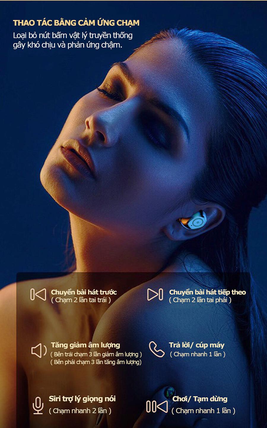 Tai nghe Bluetooth 5.1 - Chuẩn IPX7 công nghệ chống ồn CVC 8.0