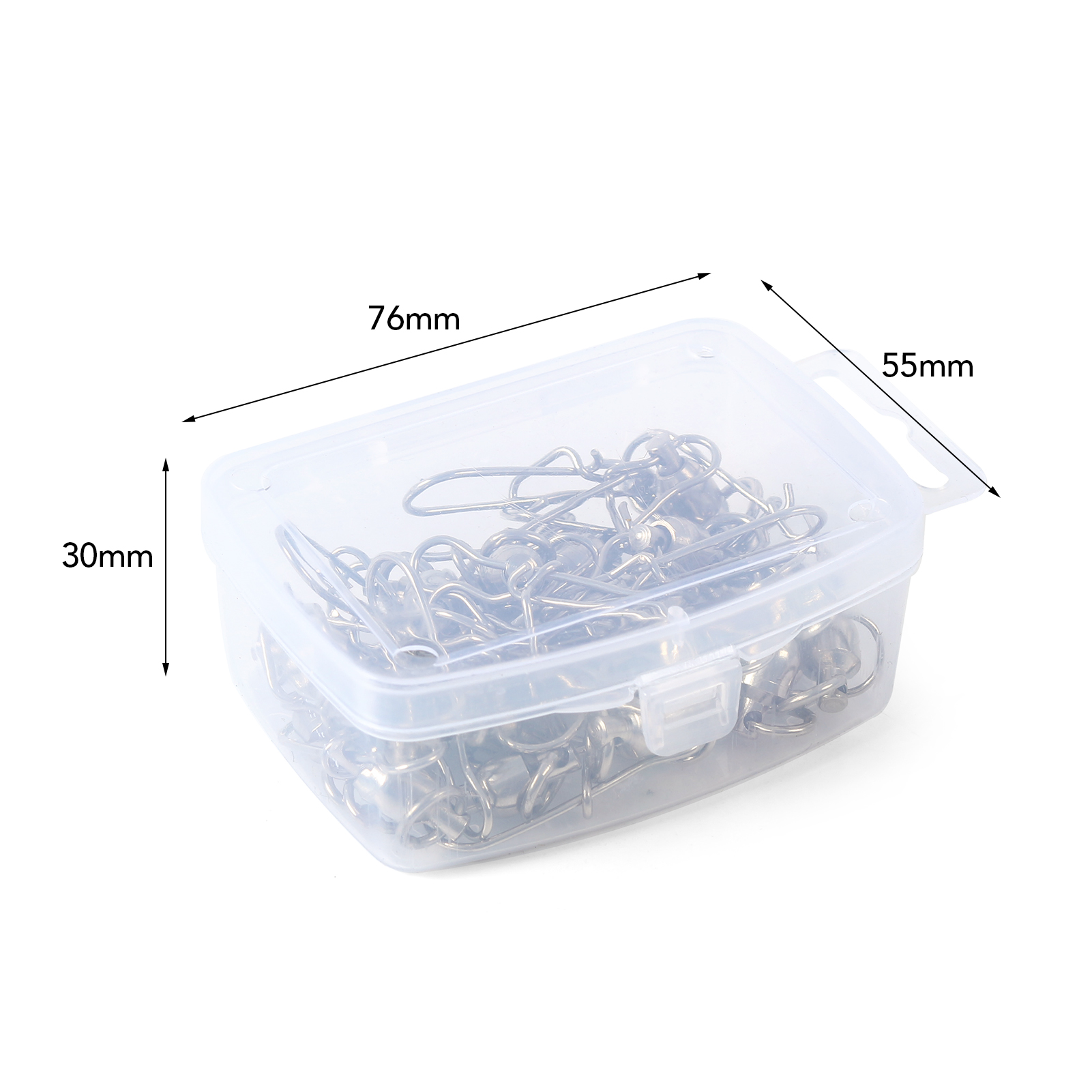 25 Chiếc/ Hộp Khớp Khuyên Nối Chốt Vòng Bi Lăn Gắn Mồi Câu Cá