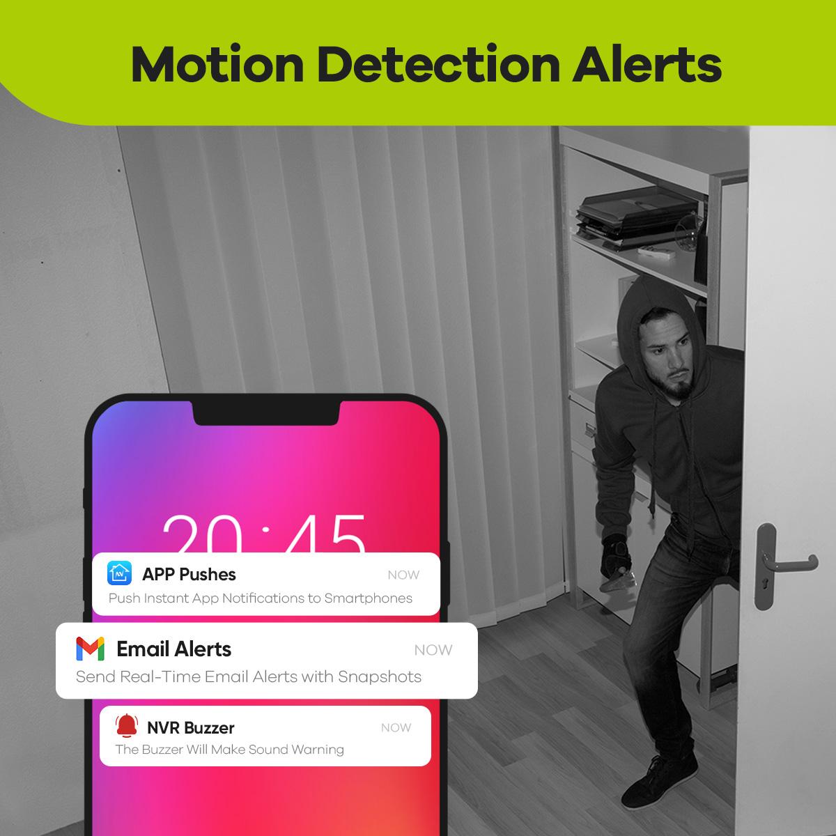 Máy ảnh giám sát bảo mật bảo mật Sannce 8ch 5MP