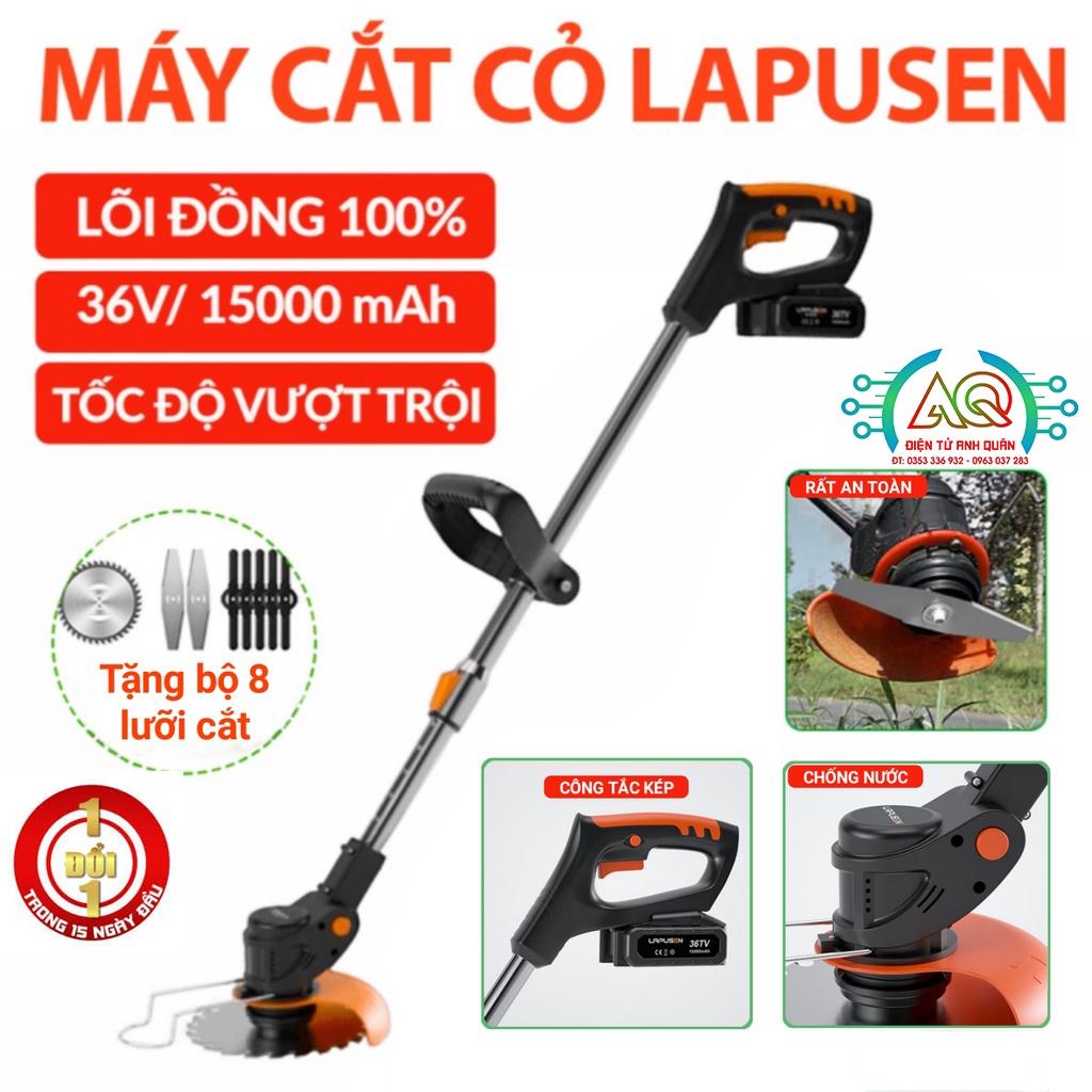 Máy cắt cỏ, tỉa cành cầm tay LAPUSEN pin khủng 15000mah, động cơ mạnh 1800w RẺ VÔ ĐỊCH