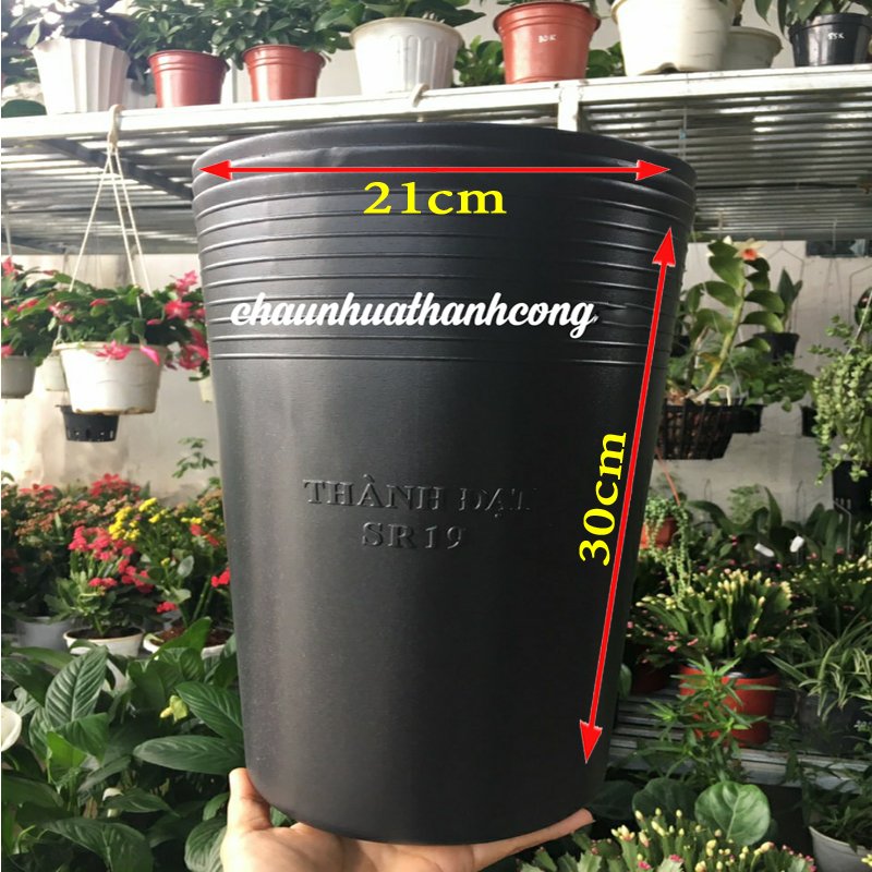10 Cái - Chậu CSR 30x21cm nhựa PE dẻo trồng cây giống bền trên 10 năm-77124