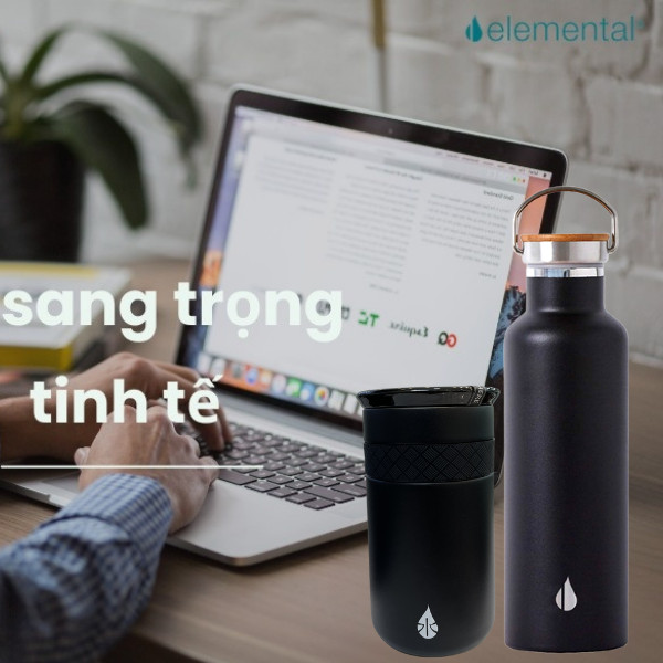 Bình giữ nhiệt Elemental cao cấp, set quà Qúy Tộc, quà tặng ý nghĩa dành tặng các Sếp