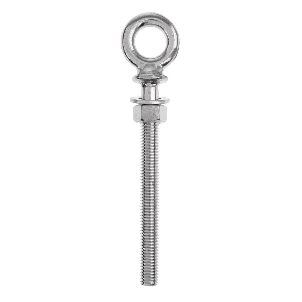 4x316 Stainless Steel Long Lifting Eye with Nut And Washer M12 X 120mm