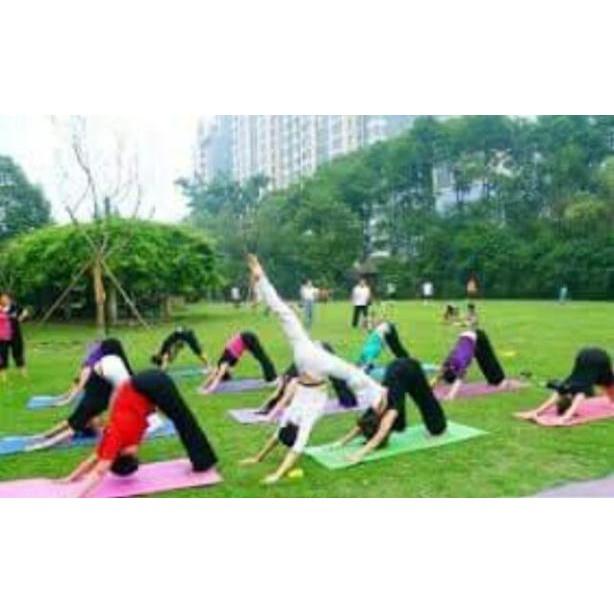 Thảm tập yoga gym chống trượt tpe cao cấp 2 lớp dày 6mm 8mm tập tại nhà