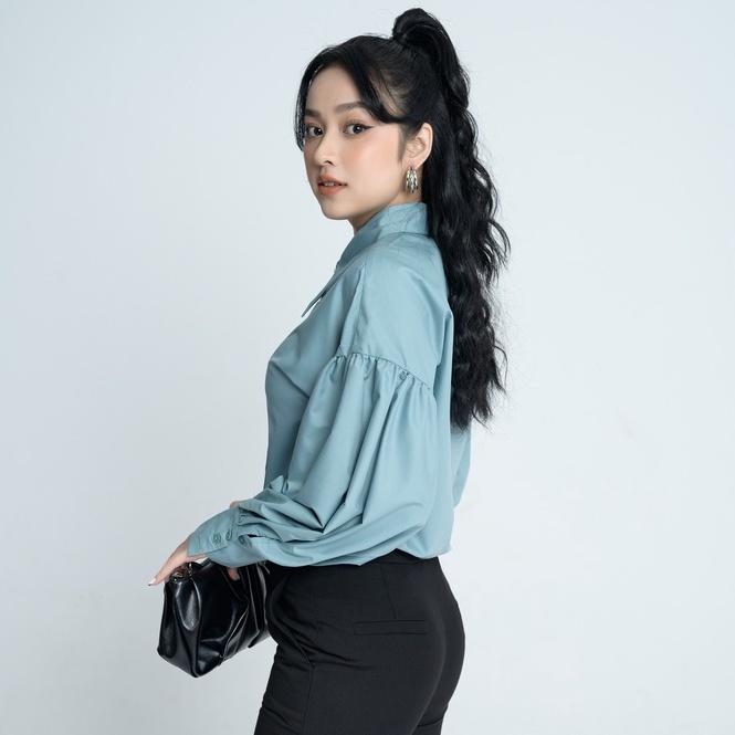 Áo Sơ Mi Nữ Thiết Kế Cổ Đức Bản To Tay Bồng HeraDG - SASBA018