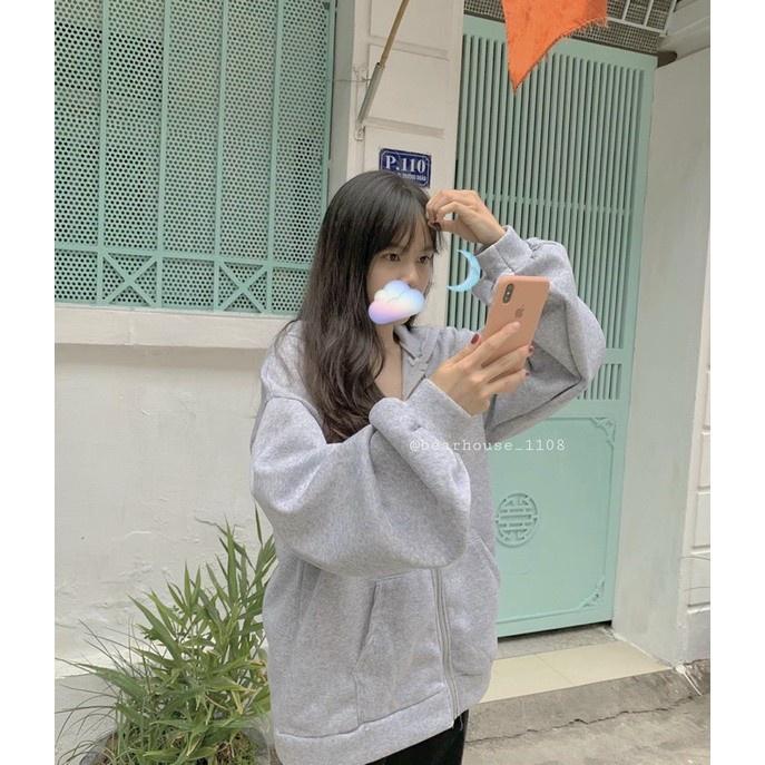 Áo Khoác Nỉ Trơn HOODIE ZIP Unisex Nam Nữ