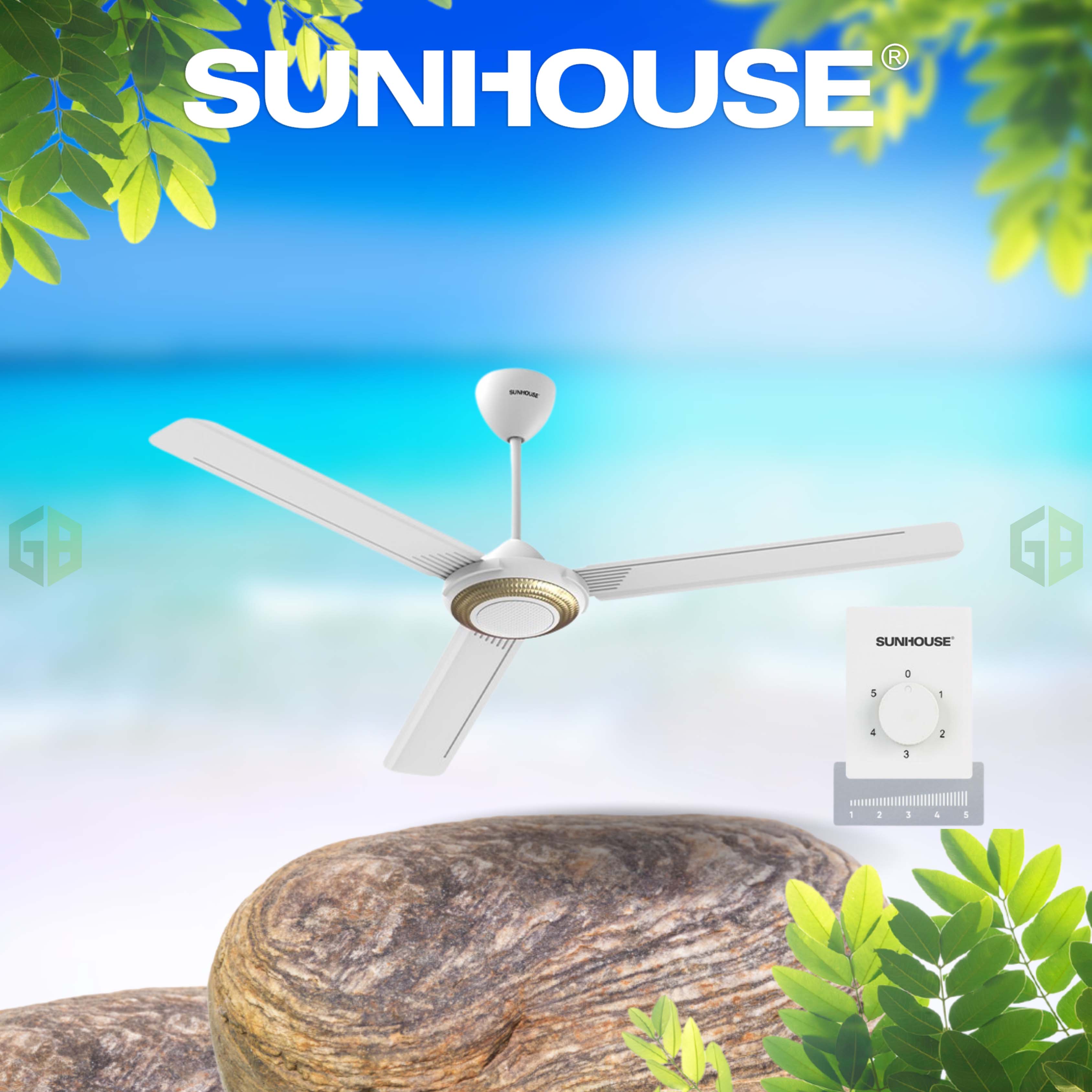 Quạt trần 3 cánh SUNHOUSE SHD7658 - Hàng chính hãng