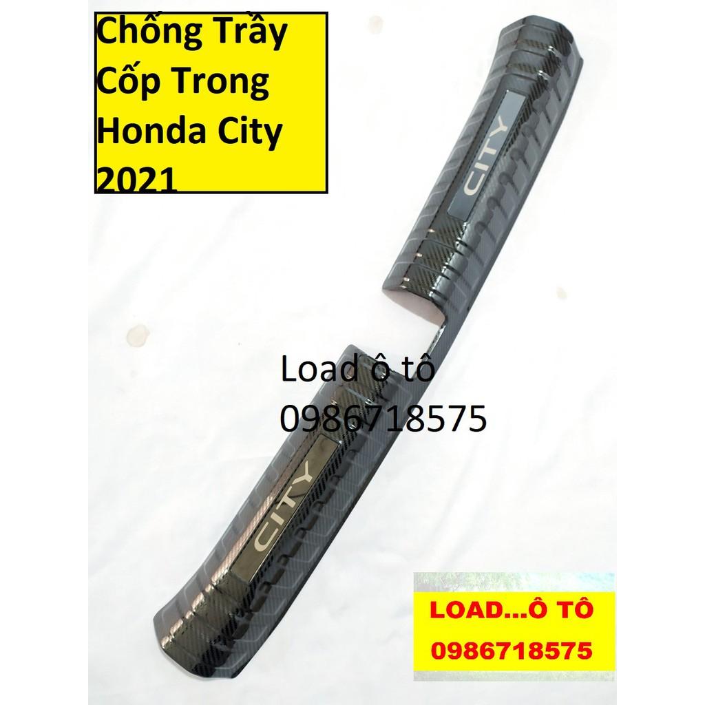 Chống Trầy Cốp Honda City 2023-2021 Trong, Ngoài Vân Carbon Cao Cấp, Có Sẵn Keo Dán 3M