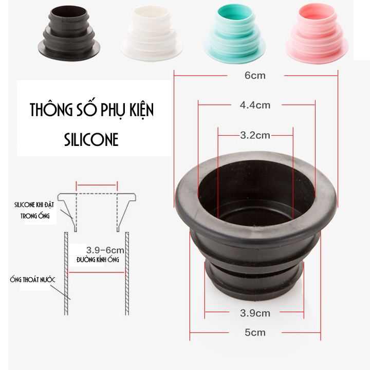 Phụ kiện Silicone chống mùi hôi vi khuẩn trào ngược lên cho máy giặt - Màu ngẫu nhiên