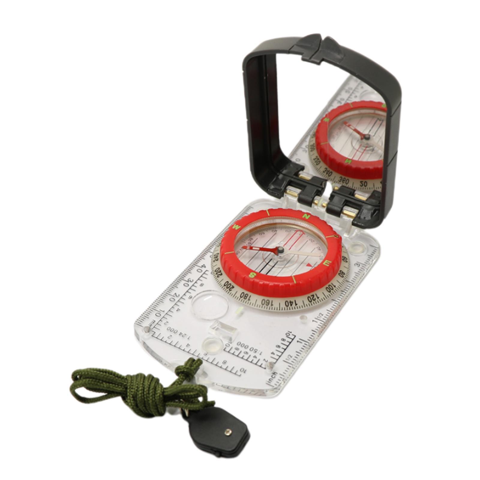 Pocket Compass Scale Ruler Outdoor Camping Survival Mountaineering