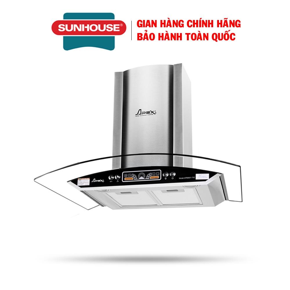 Máy hút mùi kính cong Sunhouse APEX APB6601-70C - Bảo hành 18 tháng tại nhà - Hàng chính hãng