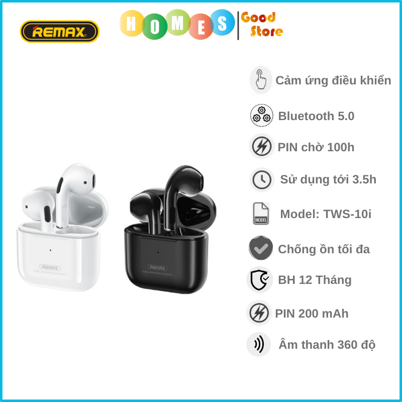 Tai Nghe True Wireless REMAX TWS-10i - Hàng Chính Hãng