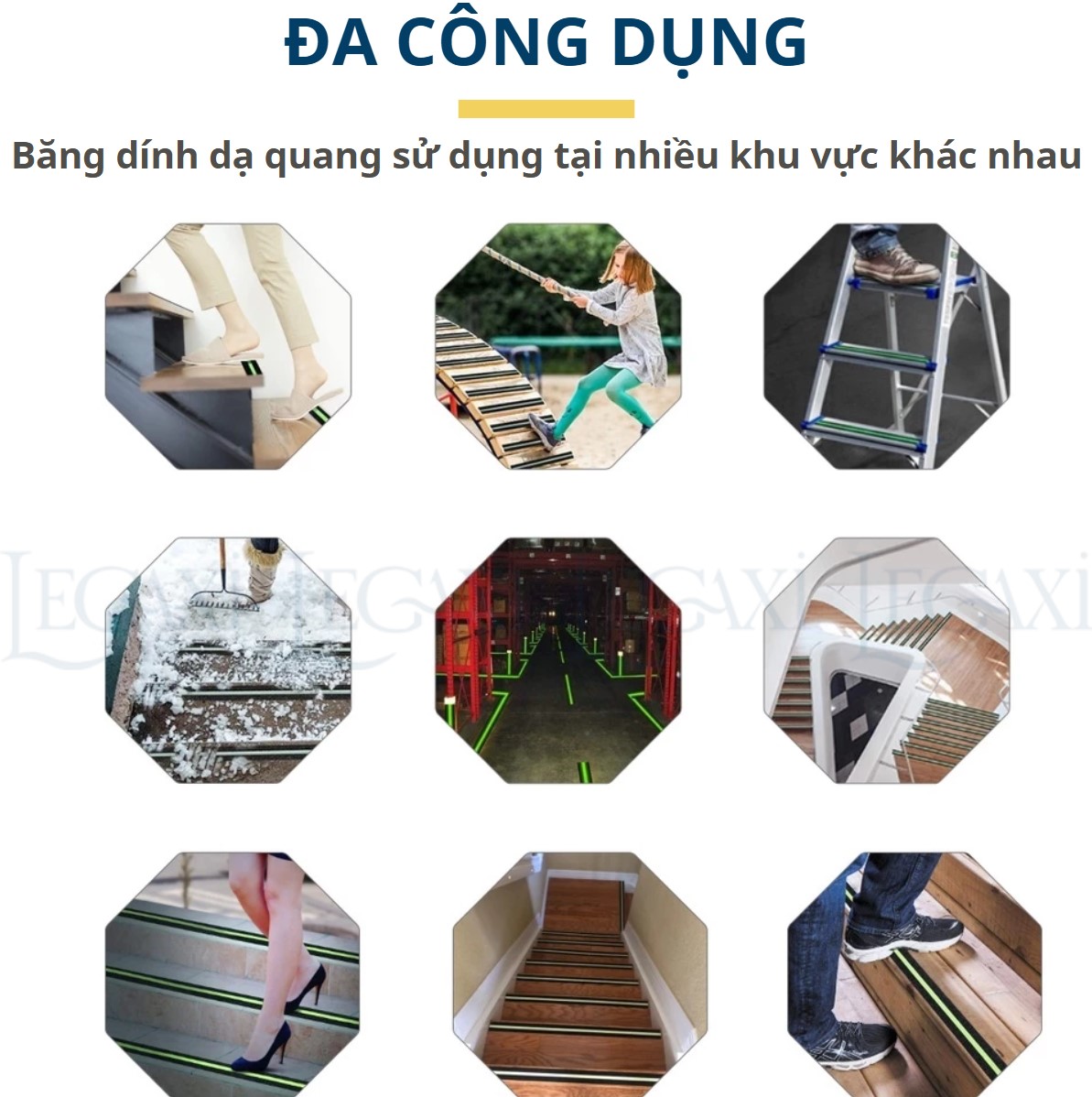 Băng Keo Nhám Dạ Quang Chống Trượt Cầu Thang Bật Thèm Bật Tam Cấp 5cmx5Mét TránhTé Ngã Cho Người Lớn