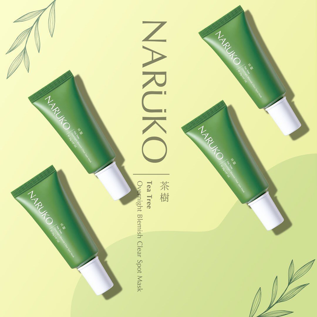 Naruko – Trà tràm – Mặt nạ bôi mụn ban đêm – Tea Tree Overnight Blemish Clear Spot Mask