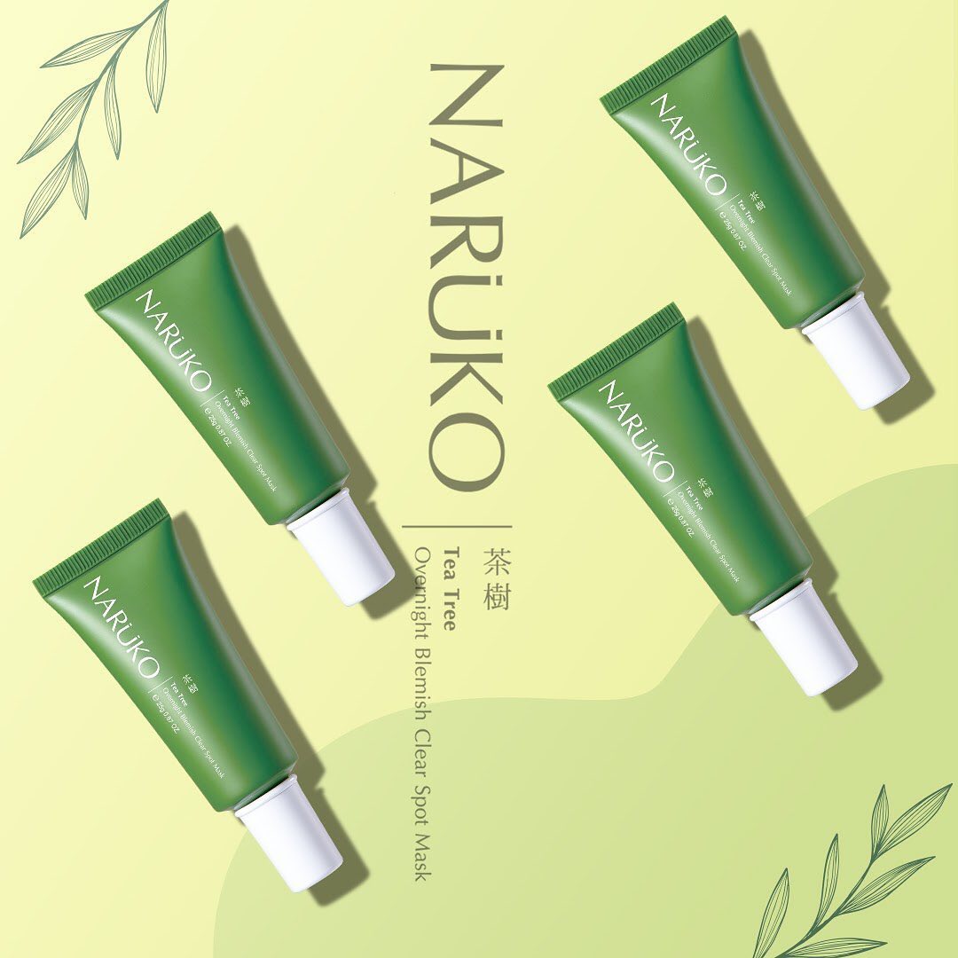 Naruko – Trà tràm – Mặt nạ bôi mụn ban đêm – Tea Tree Overnight Blemish Clear Spot Mask