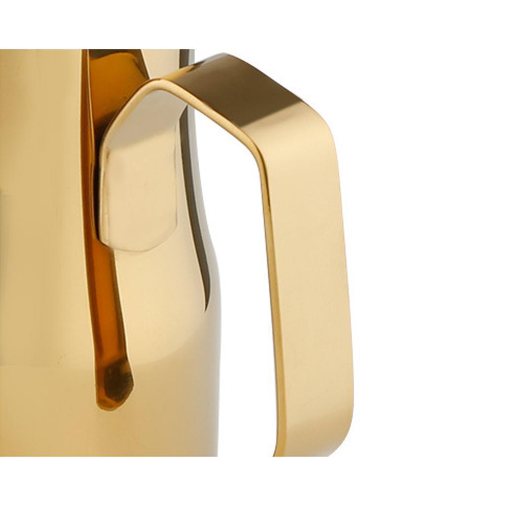 Stainless Steel Coffee Frothing Milk Jug Pull Flower Cylinder Cup