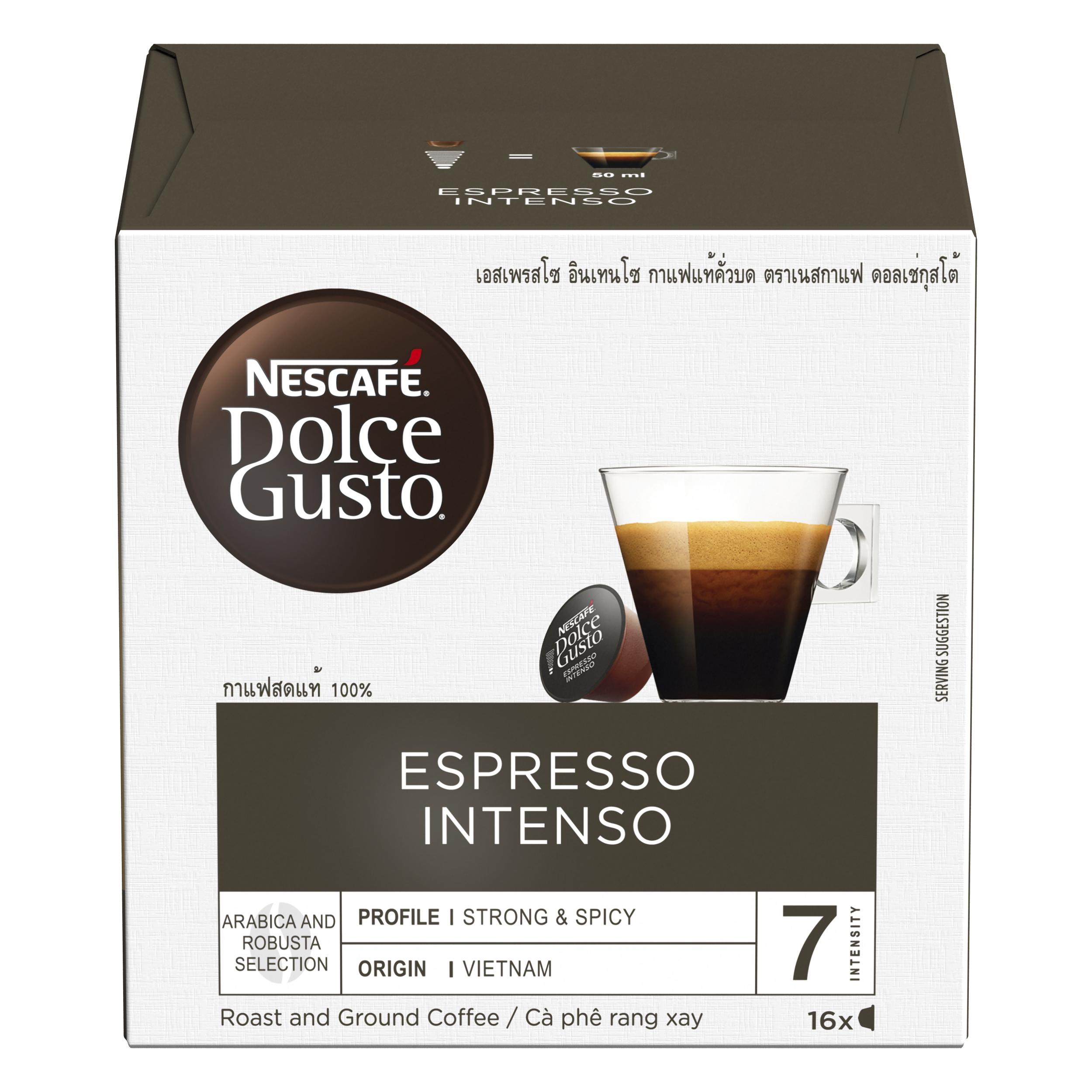 Hộp 16 Viên Nén Cà Phê Rang Xay Nescafe Dolce Gusto - Espresso Intenso (96g)