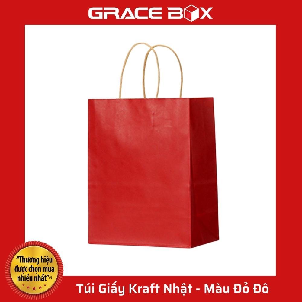 Túi Giấy Kraft Nhật Cao Cấp - Màu Đỏ Đô