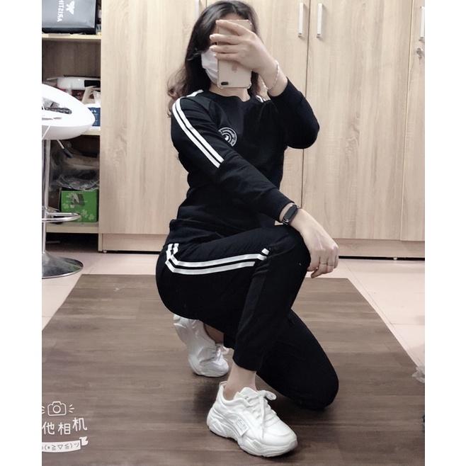 Bộ mặc nhà thu đông nữ chất nỉ cotton da cá cao cấp