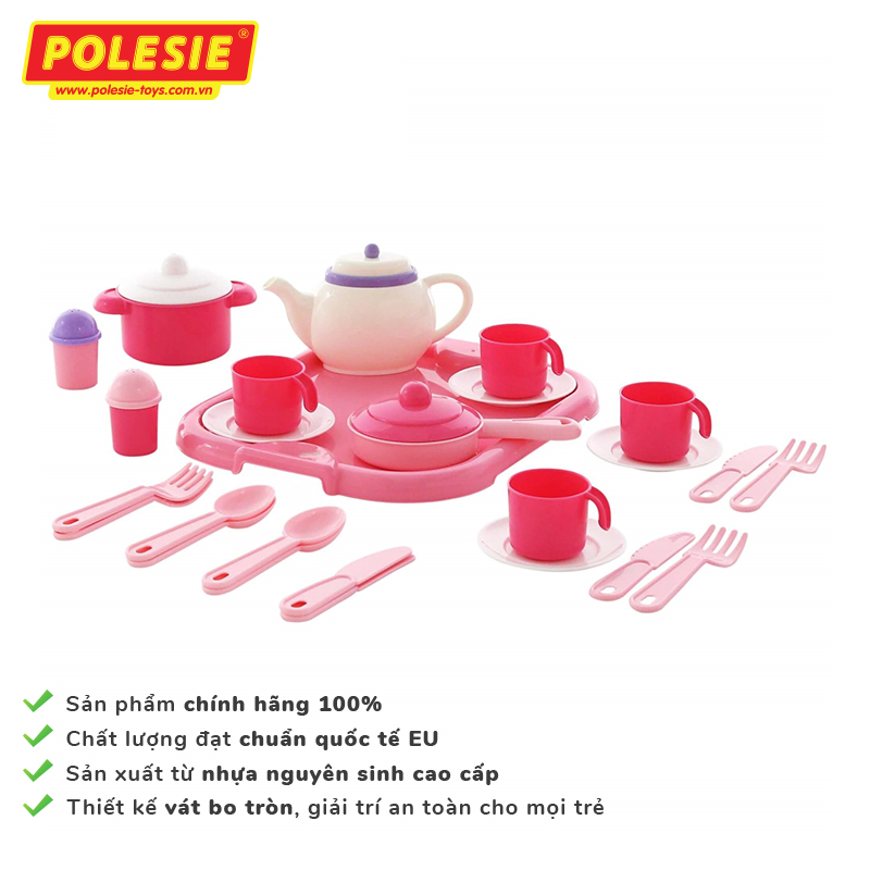 Bộ đồ chơi phụ kiện nhà bếp Nasten’ka cho 4 người (29 mảnh) – Polesie Toys
