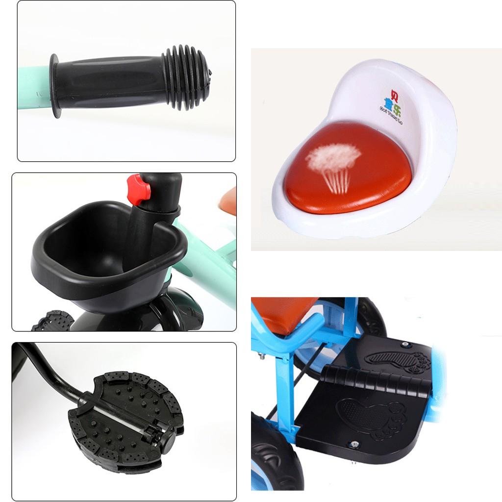 Xe đạp xích lô cho bé yên bọc da cao cấp 2 chỗ ngồi