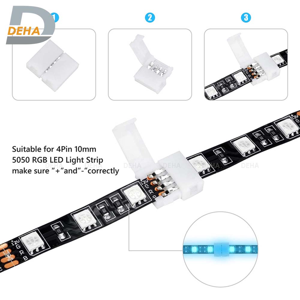 Đầu nối thẳng 4 chân cho led dây dán 5050 RGB