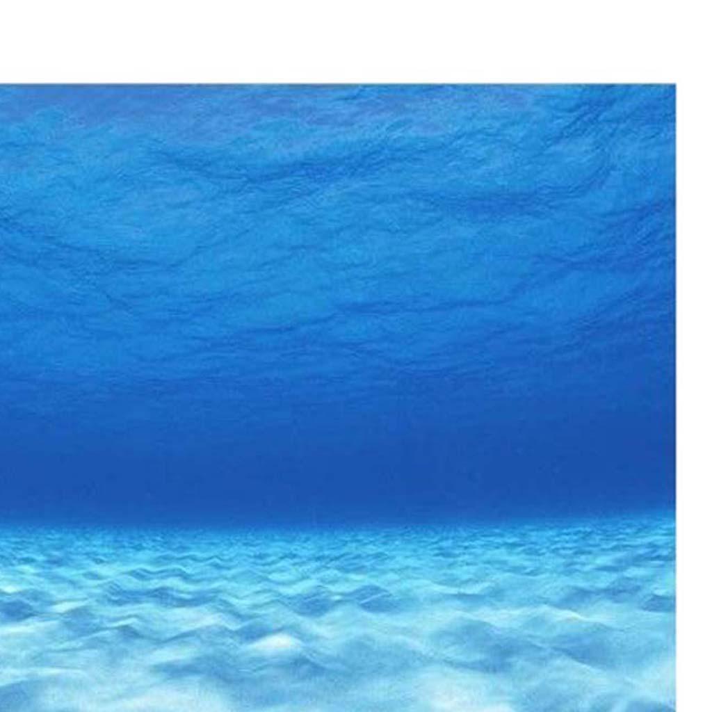 3D Aquarium Tank Sky Blue Landscape Poster Tank Background 61x30cm