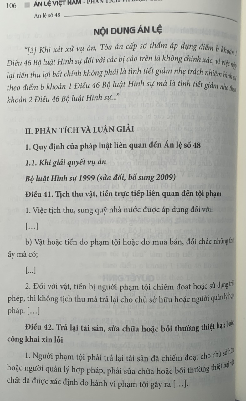 Án lệ Việt Nam - Phân tích và luận giải (tập 1 và 2)