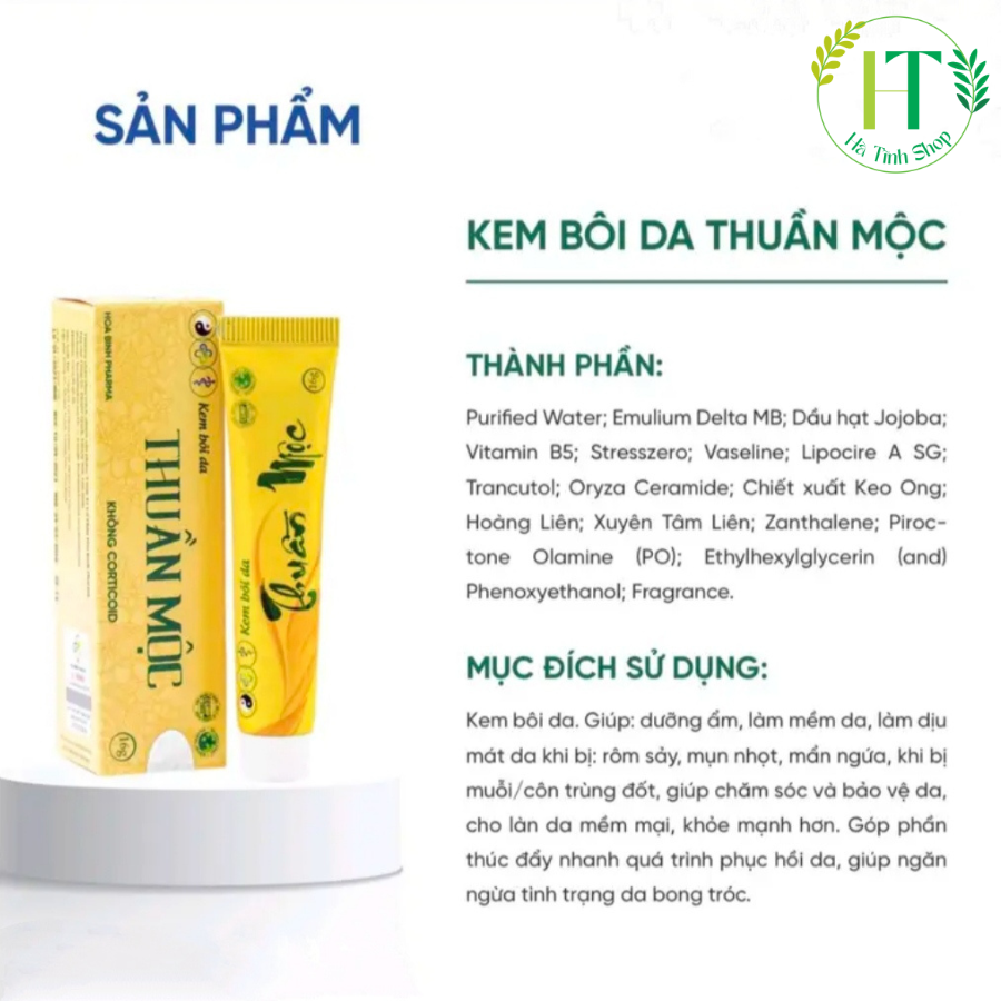 Kem bôi da thuần mộc Thanh Mộc Hương chàm sữa nấm da đầu vảy nến an toàn cho trẻ đến mẹ bầu 16g