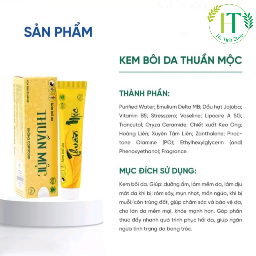 Combo kem bôi da thuần mộc & cao lá trị rạn nứt nẻ da Thanh Mộc Hương 50g